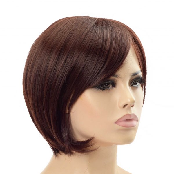 Stylish Chestnut Brown Bob Ladies Synthetic Wiglet Postiche Company